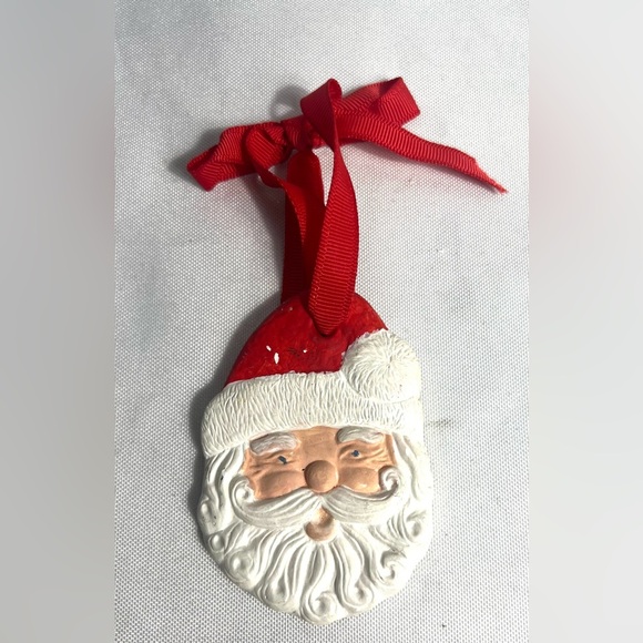 Set Of Two Very Vintage Santa Claus Ornaments Both Different Materials - Picture 2 of 8